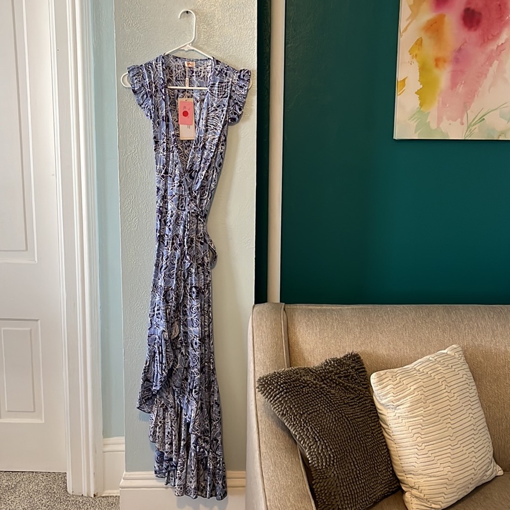 🆕 NWT Ruffle wrap dress by Heart - Picture 4 of 10